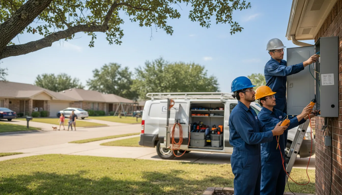 Certified electrician providing emergency electrical services in Colmesneil, TX